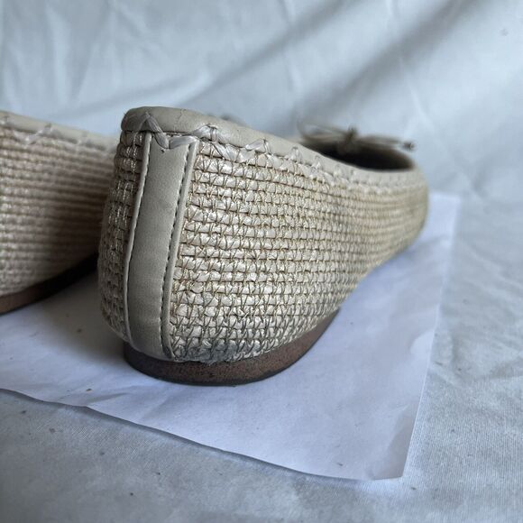 Sam Edelman Falcon Raffia Ballet Flats Casual Chic Slip On Shoes Tan Women 7.5 - Picture 6 of 8